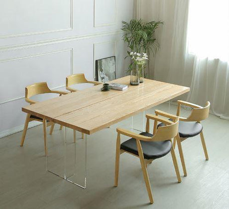 Dining Table with Transparent Legs | IVY - onehappyhome