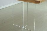Dining Table with Transparent Legs | IVY - onehappyhome