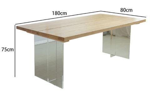 Dining Table with Transparent Legs | IVY - onehappyhome