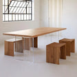 Dining Table with Transparent Legs | IVY - onehappyhome