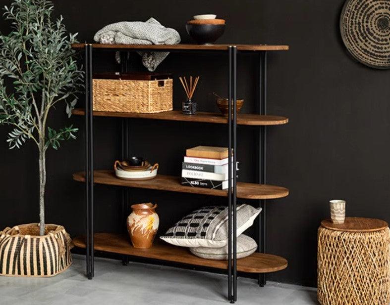 wood display shelf rack