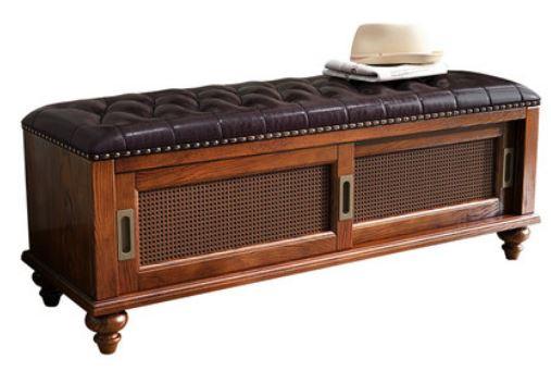 solid wood shoe bench