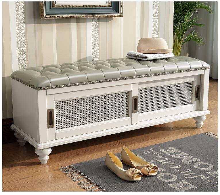 Entryway Storage Bench | CALLIE - onehappyhome