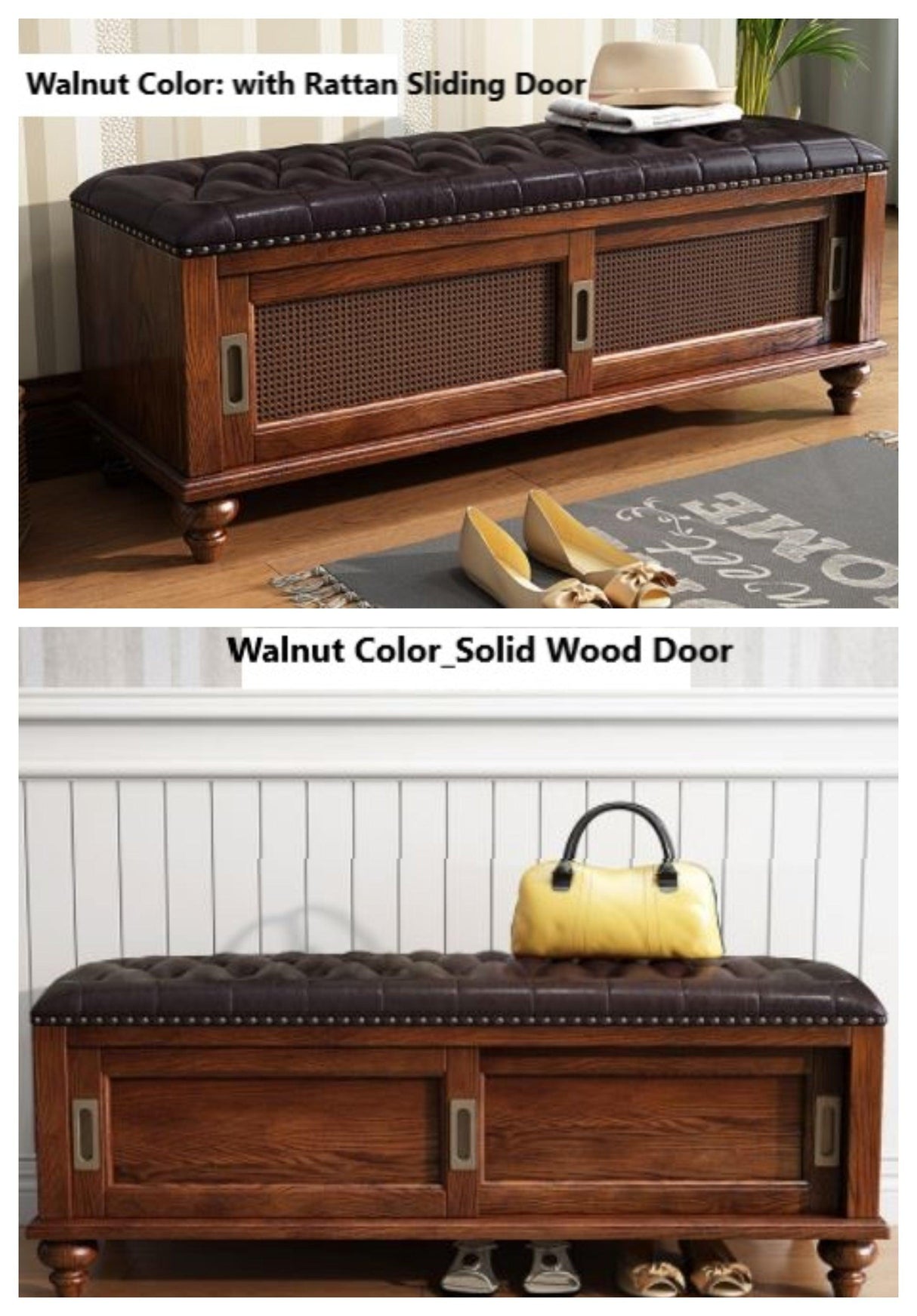 Entryway Storage Bench | CALLIE - onehappyhome