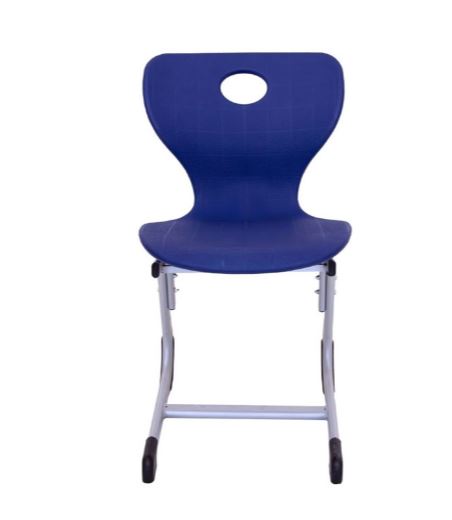 PP chair with steel legs