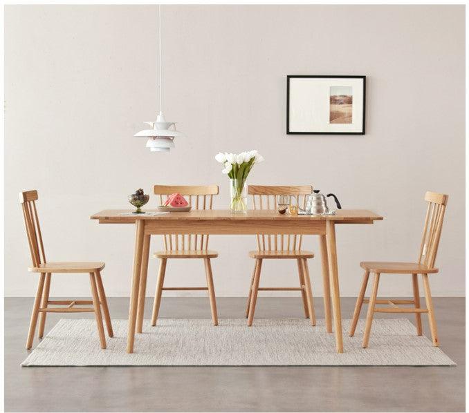 solid wood extendable dining table