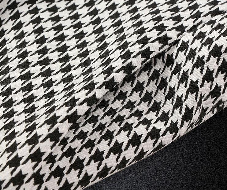 Houndstooth Ottoman Shoe Bench | PIA - onehappyhome