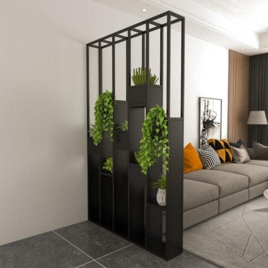 Industrial Metal Divider and Decorative Partition Planters | SABITA - onehappyhome