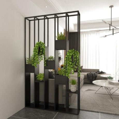Industrial Metal Divider and Decorative Partition Planters | SABITA - onehappyhome