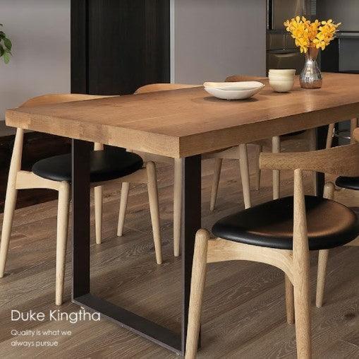 Industrial Modern Solid Wood Dining Table | DUKE - onehappyhome