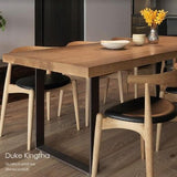 Industrial Modern Solid Wood Dining Table | DUKE - onehappyhome