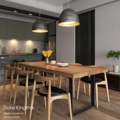 Industrial Modern Solid Wood Dining Table | DUKE - onehappyhome