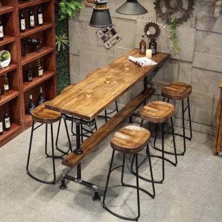 Industrial Solid Wood Bar Table | ADAM - onehappyhome