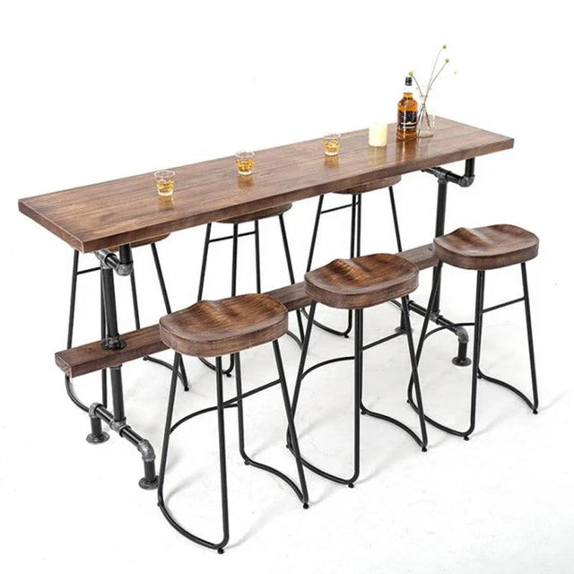 Industrial Solid Wood Bar Table | ADAM - onehappyhome