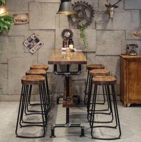 Industrial Solid Wood Bar Table | ADAM - onehappyhome