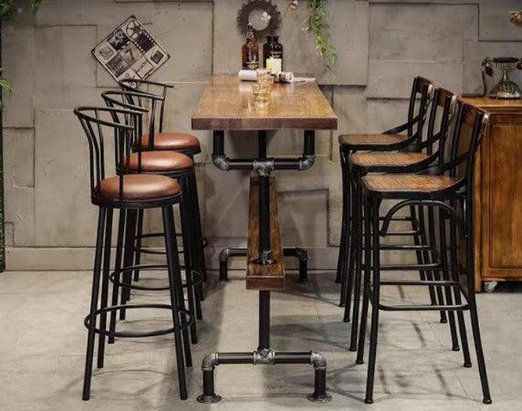 Industrial Solid Wood Bar Table | ADAM - onehappyhome