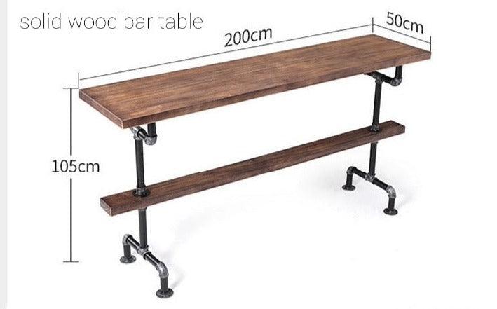 Industrial Solid Wood Bar Table | ADAM - onehappyhome