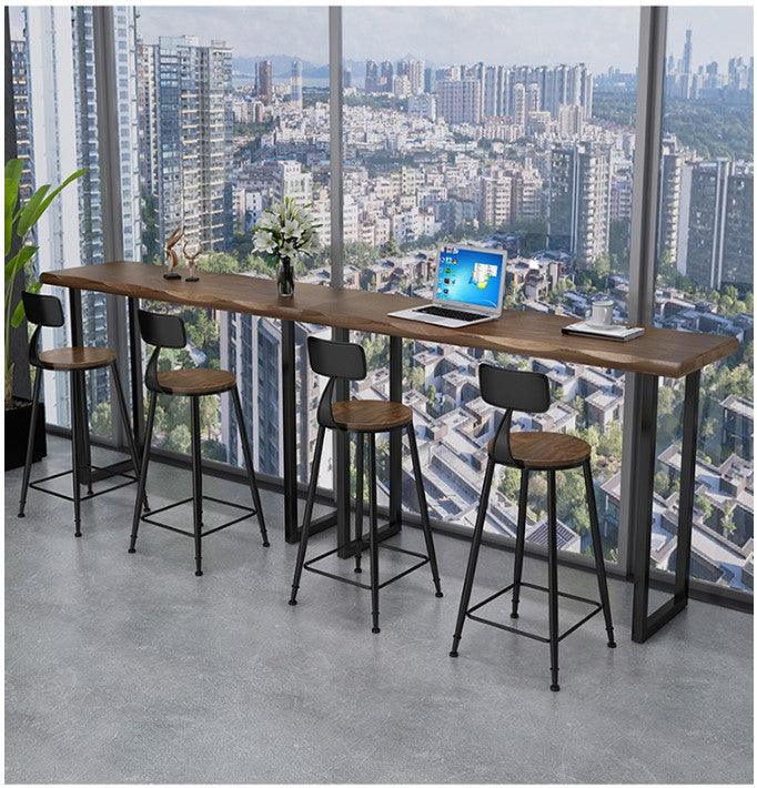 Industrial Solid Wood Bar Table | ISAAC - onehappyhome