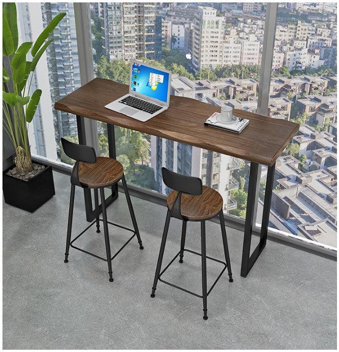 Industrial Solid Wood Bar Table | ISAAC - onehappyhome