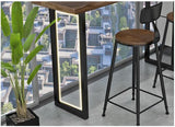 Industrial Solid Wood Bar Table | ISAAC - onehappyhome