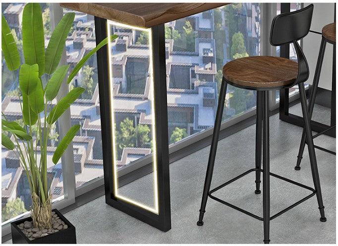 Industrial Solid Wood Bar Table | ISAAC - onehappyhome