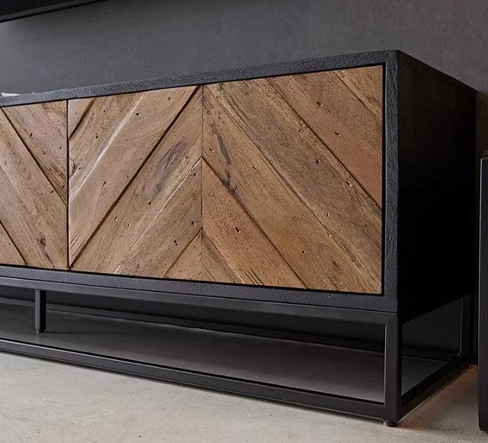 Industrial Wood TV Console | LUNA - onehappyhome