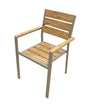 James outdoor dining chair in aluminum