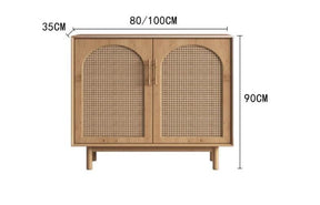 Japandi Rattan Sideboard Cabinet | IYLA - onehappyhome