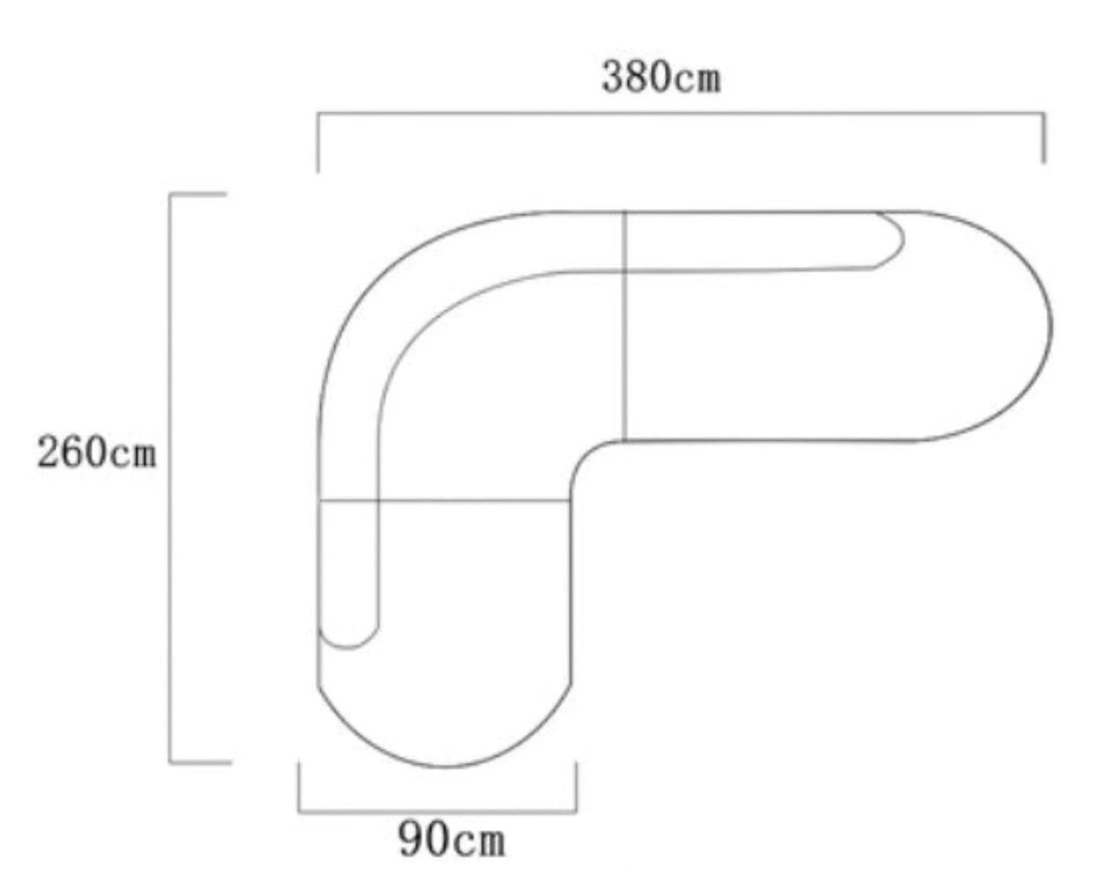 L-Shape Curved Boucle Sofa | GISELLE - onehappyhome