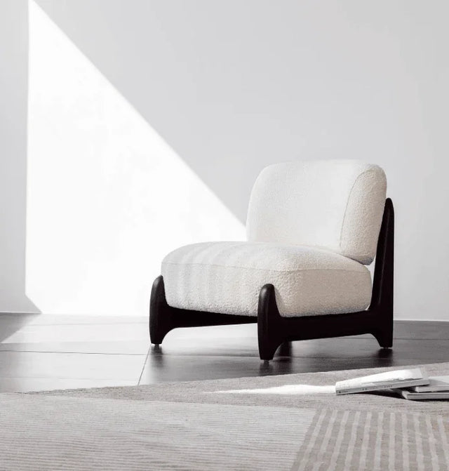 boucle lounge chair