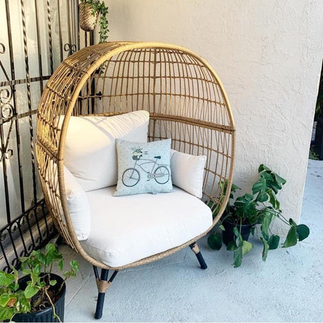 Lounge / Wicker Rattan Egg Chair | LUCY - onehappyhome