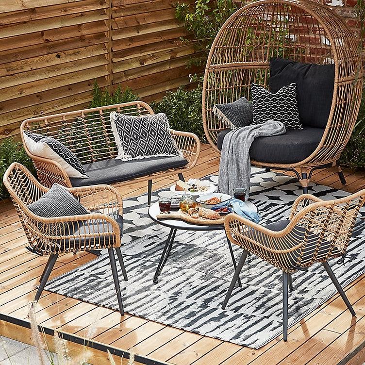 Lounge / Wicker Rattan Egg Chair | LUCY - onehappyhome