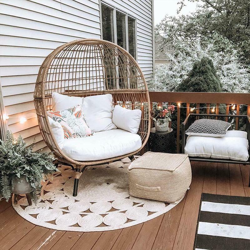 Lounge / Wicker Rattan Egg Chair | LUCY - onehappyhome