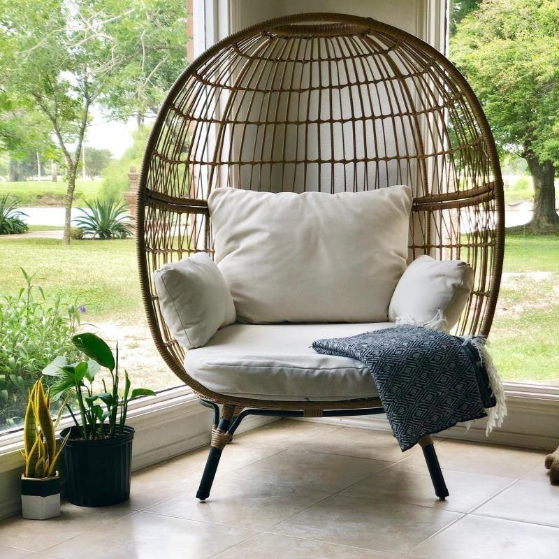 Lounge / Wicker Rattan Egg Chair | LUCY - onehappyhome