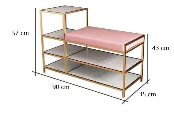 Luxury Shoe Stool Bench with Racks | TRIXIE - onehappyhome