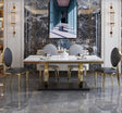 luxury white and gold dining table