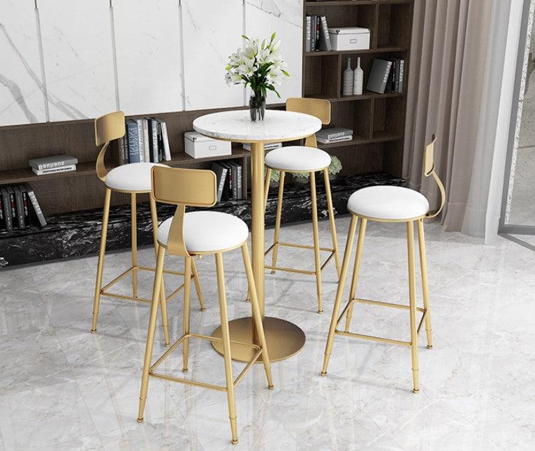 Marble High Bar Table and Chairs | HANA - onehappyhome