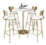 Marble High Bar Table and Chairs | HANA - onehappyhome