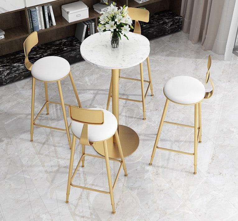 Marble High Bar Table and Chairs | HANA - onehappyhome