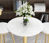 Marble High Bar Table and Chairs | HANA - onehappyhome