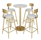 Marble High Bar Table and Chairs | HANA - onehappyhome