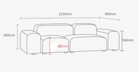 Minimalist Sofa | SABINE - onehappyhome