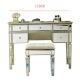 Mirrored Vanity Set, 5 Drawer Dresser Table, Mirror & Stool | STELLA - onehappyhome