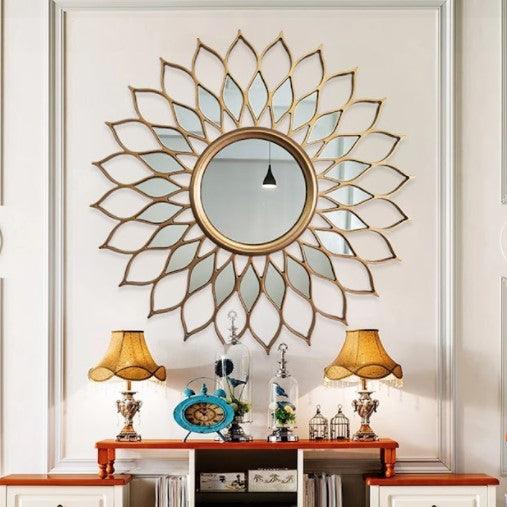 beautiful wall accent mirror in gold