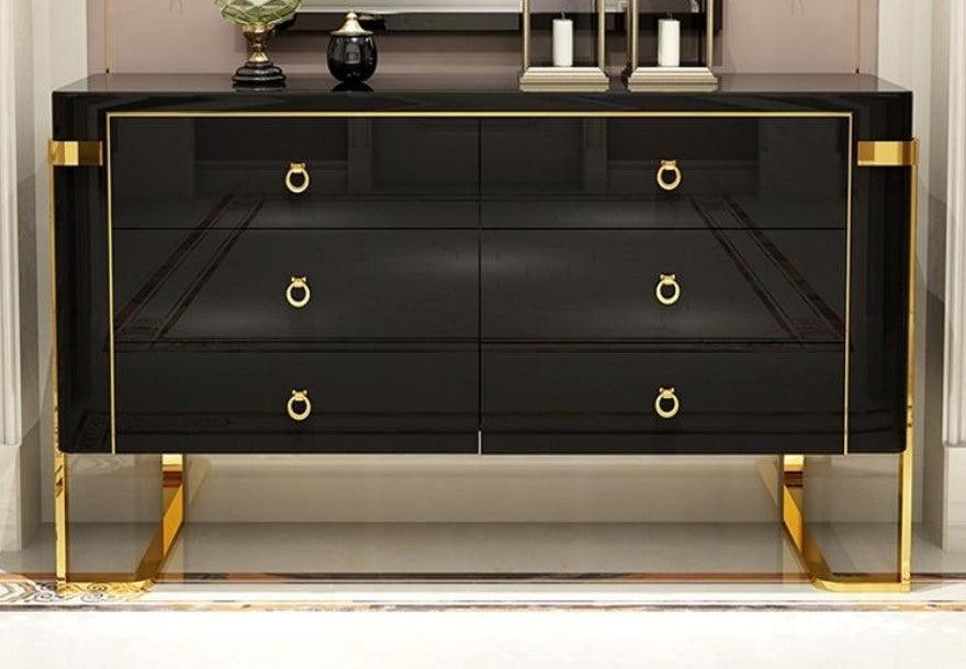 affordable black side table with drawers