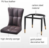 Modern Faux Leather Dining Chair | BROOK - onehappyhome