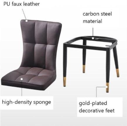 Modern Faux Leather Dining Chair | BROOK - onehappyhome
