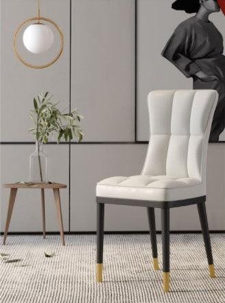 padded foam white dining chair