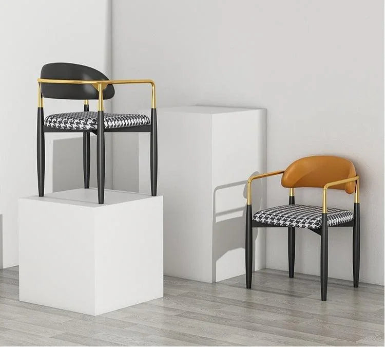 Modern Houndstooth Dining Chair | CHLOE - onehappyhome