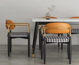 Modern Houndstooth Dining Chair | CHLOE - onehappyhome